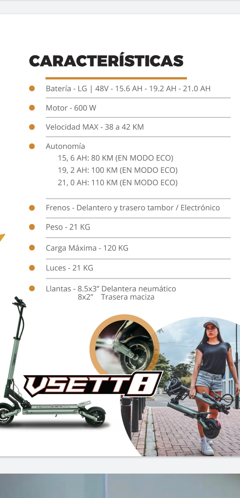 Scooter VSETT8 - Imagen 3